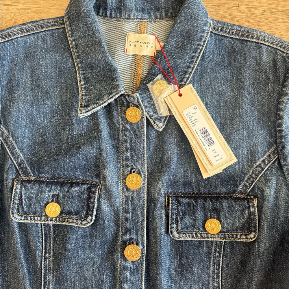 Alice + Olivia Jamie Denim Mini Dress - Picture 4 of 4
